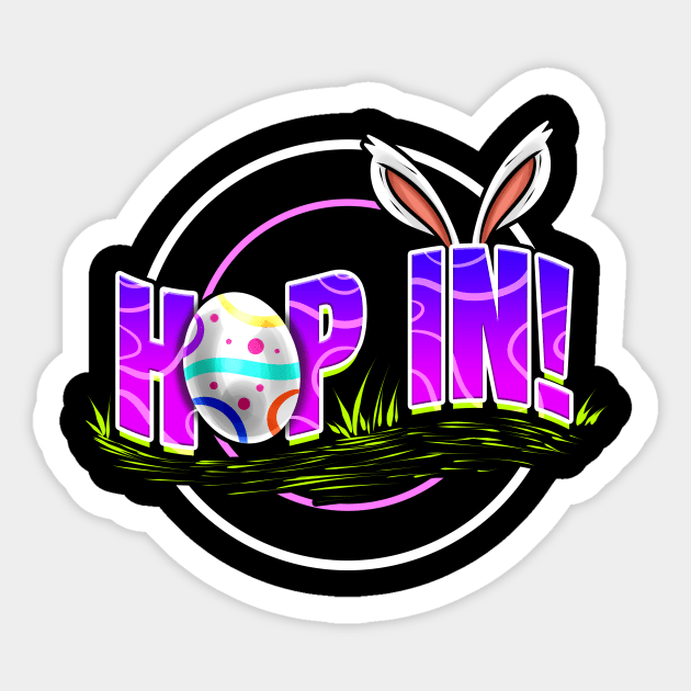 Easter Bunny Hoop In To Easter Sticker by SinBle